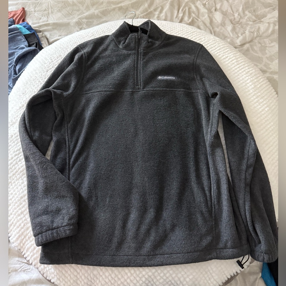 Columbia Grey / Charcoal Fleece Jacket / Pullover 1/4 Zip NWOT Size Medium
